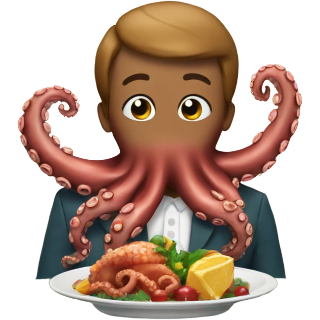 Eating an octopus for christmas dinner  emoji