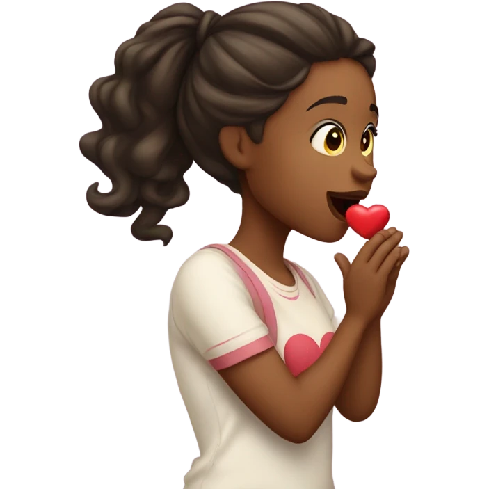 Girl blowing kisses  emoji