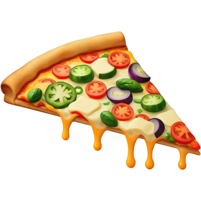 Veggie pizza slice emoji