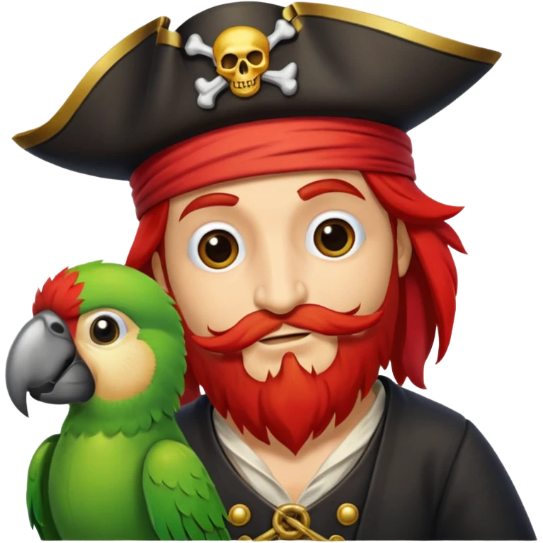 pirate and parrot emoji