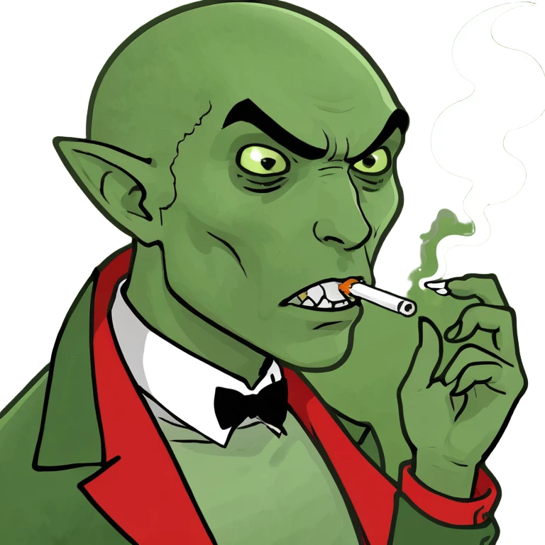 Vampire smoking emoji
