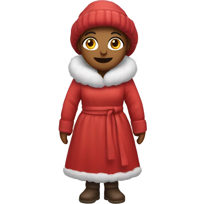 Red snow dress emoji