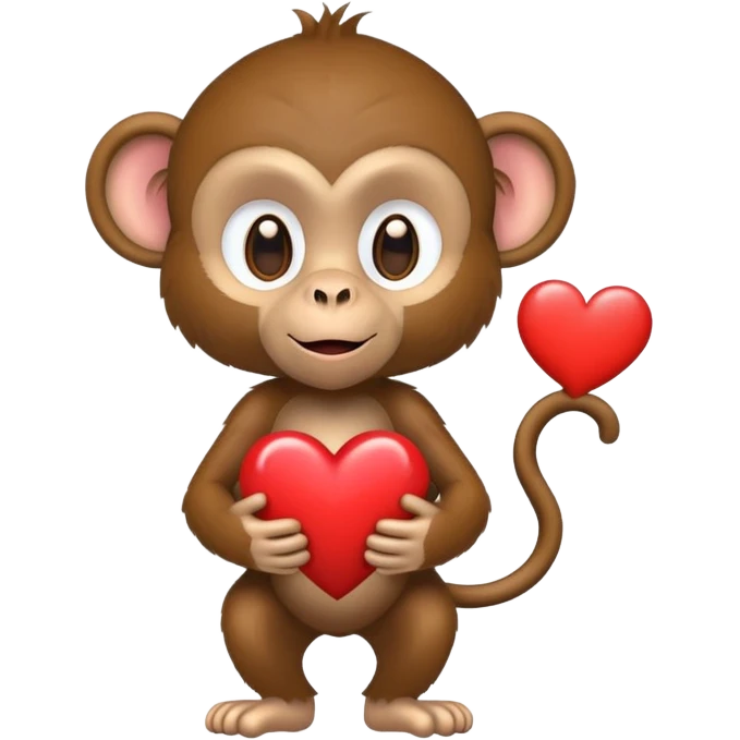 monkey holding heart emoji