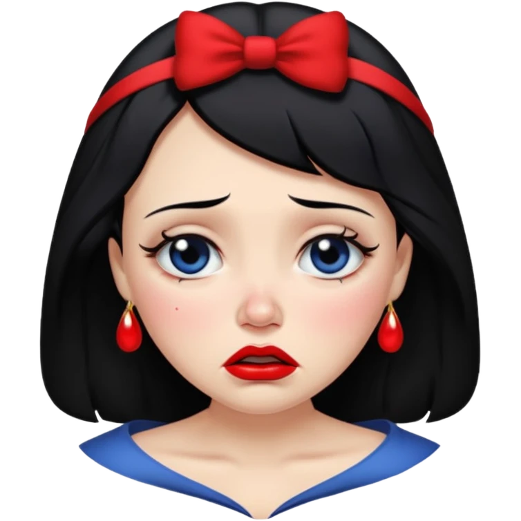 crying snow white emoji