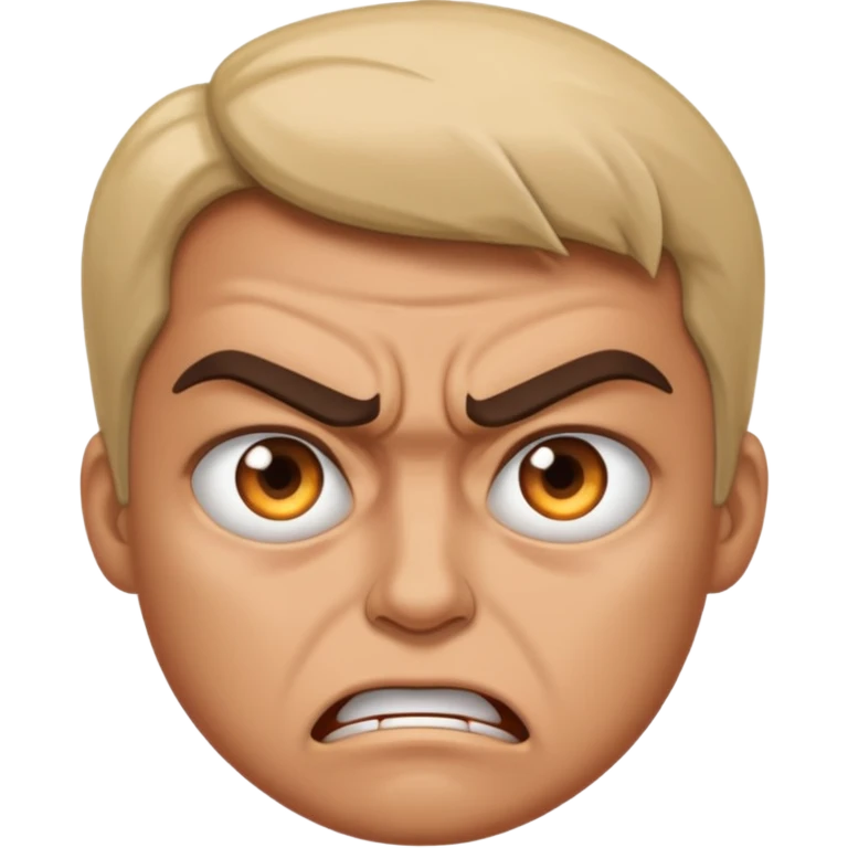 Angry eyeroll emoji