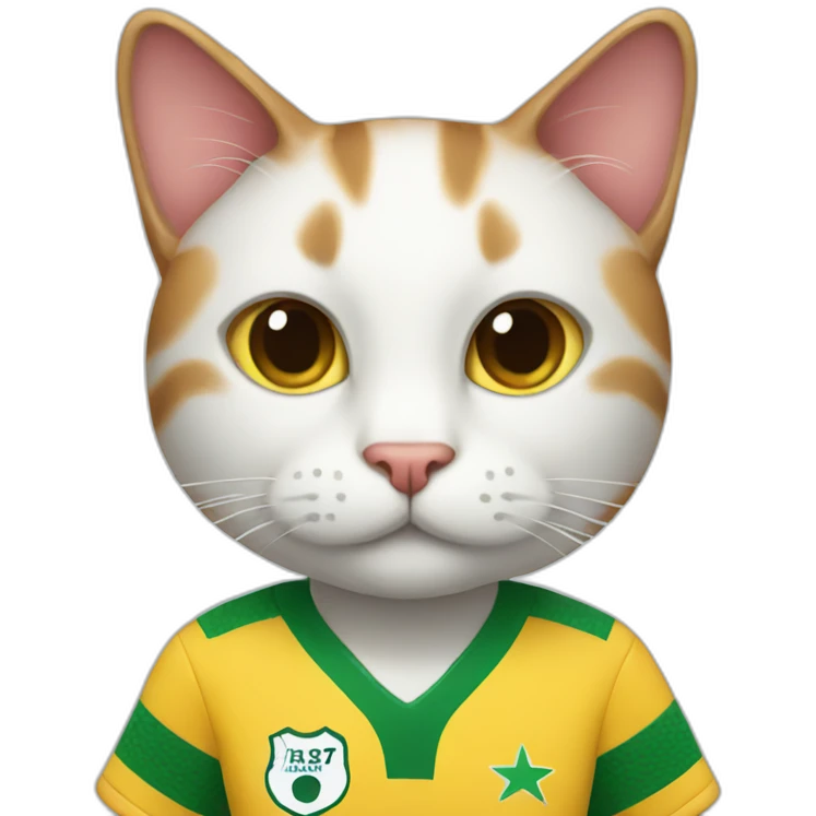 Cat with a soccer suit on emoji