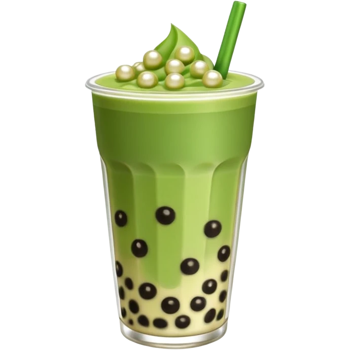 Boba tea matcha emoji
