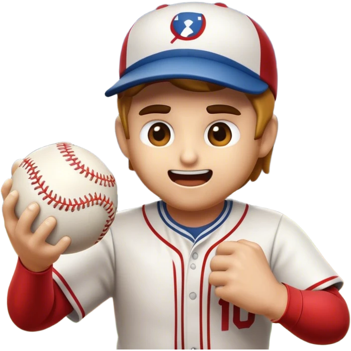 Cinematic Realistic Baseball Pop Culture Emoji, showcasing an action-packed scene of America's favorite pastime rendered with lifelike textures and energetic, nostalgic lighting. emoji
