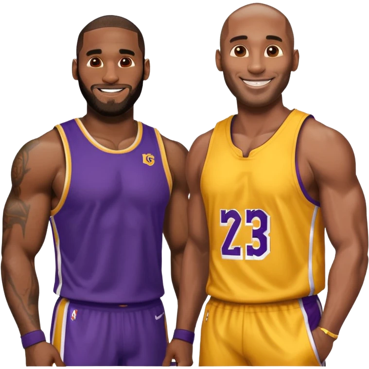 LeBron James and Kobe Bryant buff emoji
