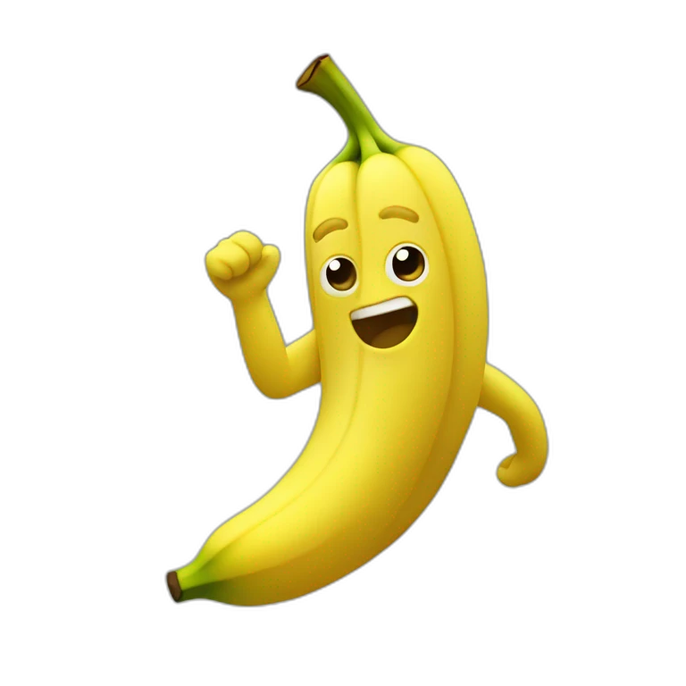Banane qui fait un dab emoji