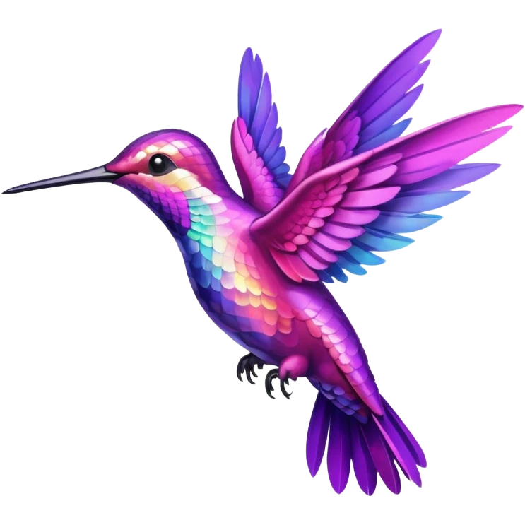 Pink/purple hummingbird emoji emoji