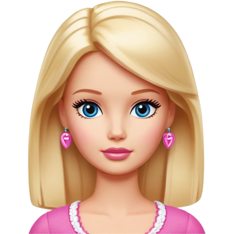 ￼ Barbie with a thoughtful expression emoji