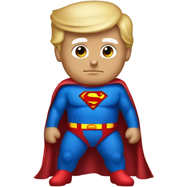 donald trump dressed as superman emoji