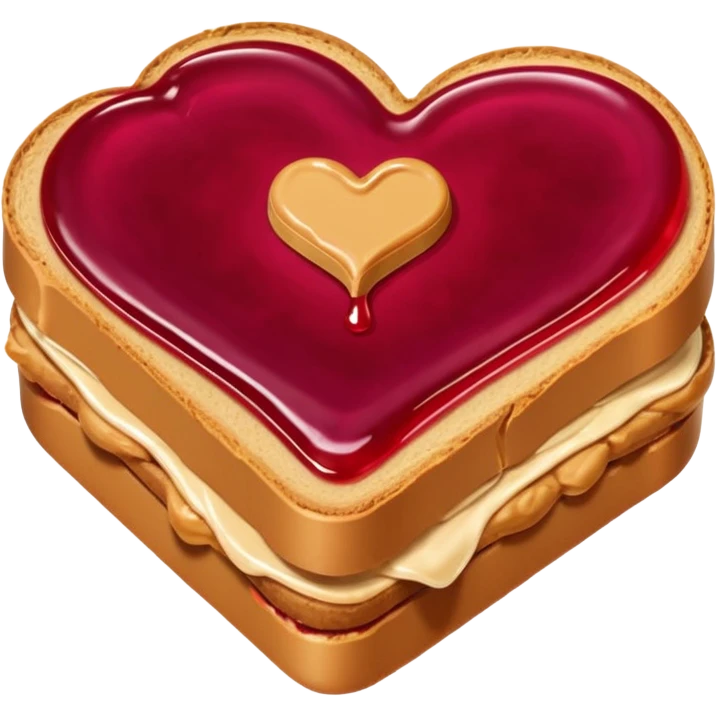 peanut butter and jelly, and between them a heart emoji