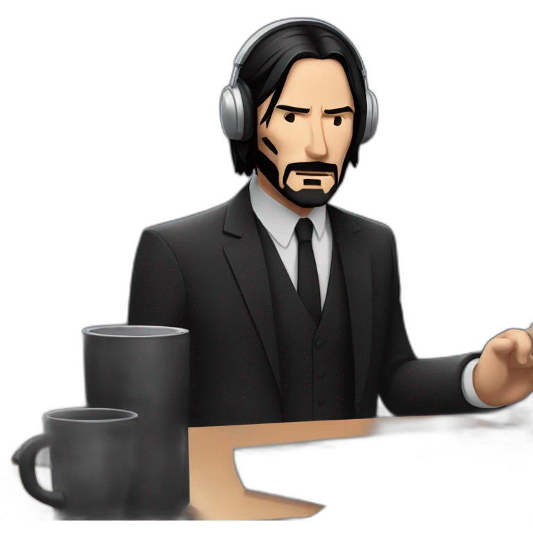 john wick listening to music emoji
