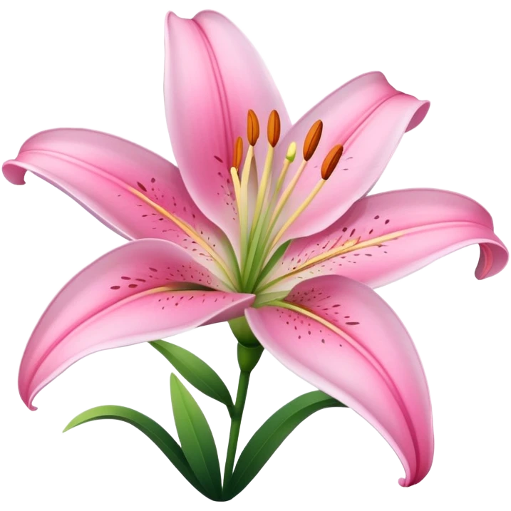a pink lily emoji