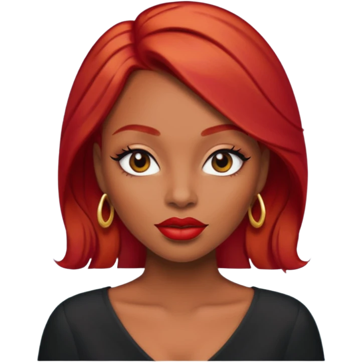 Brown Lady with red hair emoji