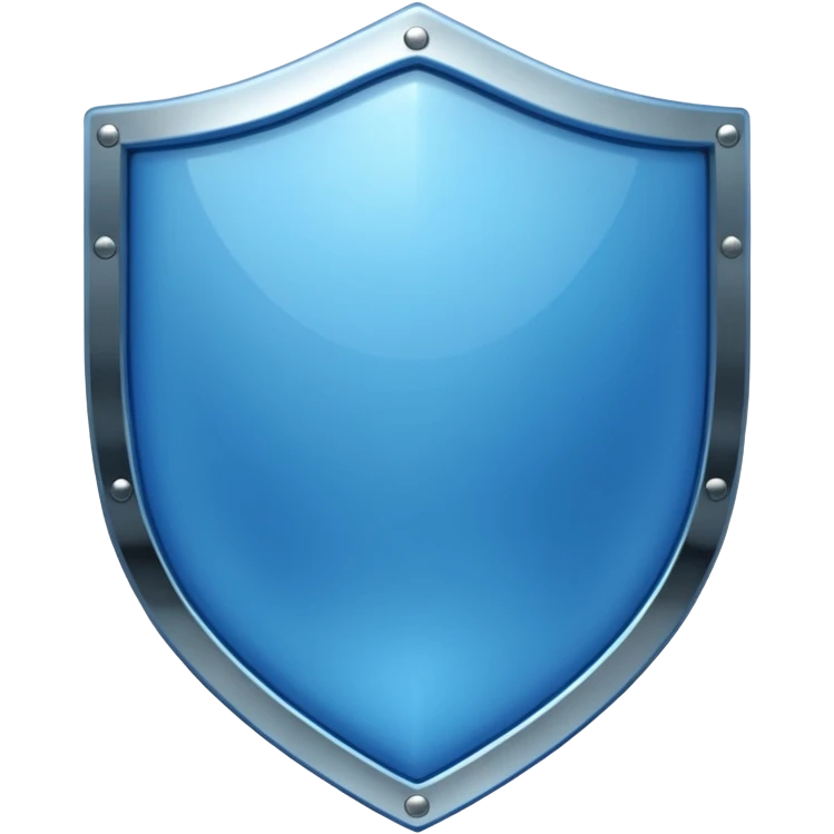 A shield emoji in the style of Apple emoji. emoji
