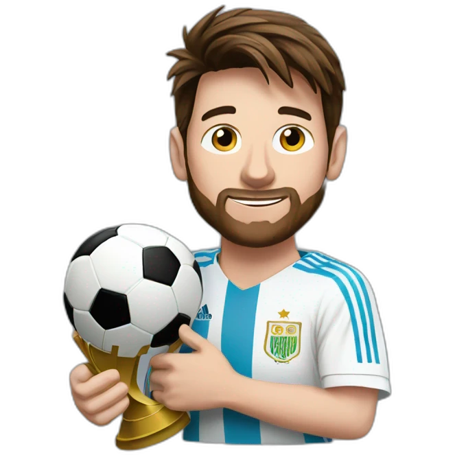 Messi carry the World Cup  emoji