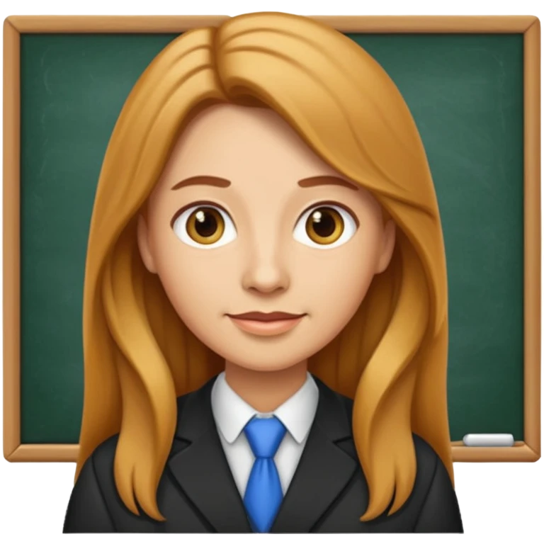 teacher emoji long caramel hair light skin emoji