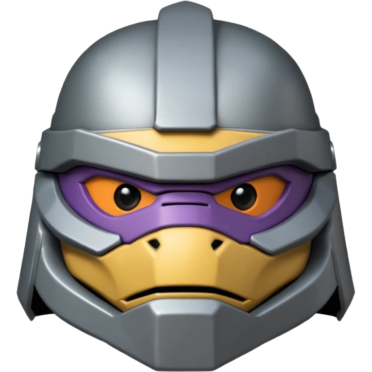 master shredder's helmet from teenage mutant ninja turtles, no eyes or face, just the helmet and related material, lets make it a silhouette.  The last one is best.  lets make it more realistic to the movie emoji