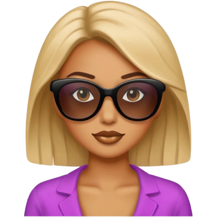 Sassy woman with tinted sunglasses emoji