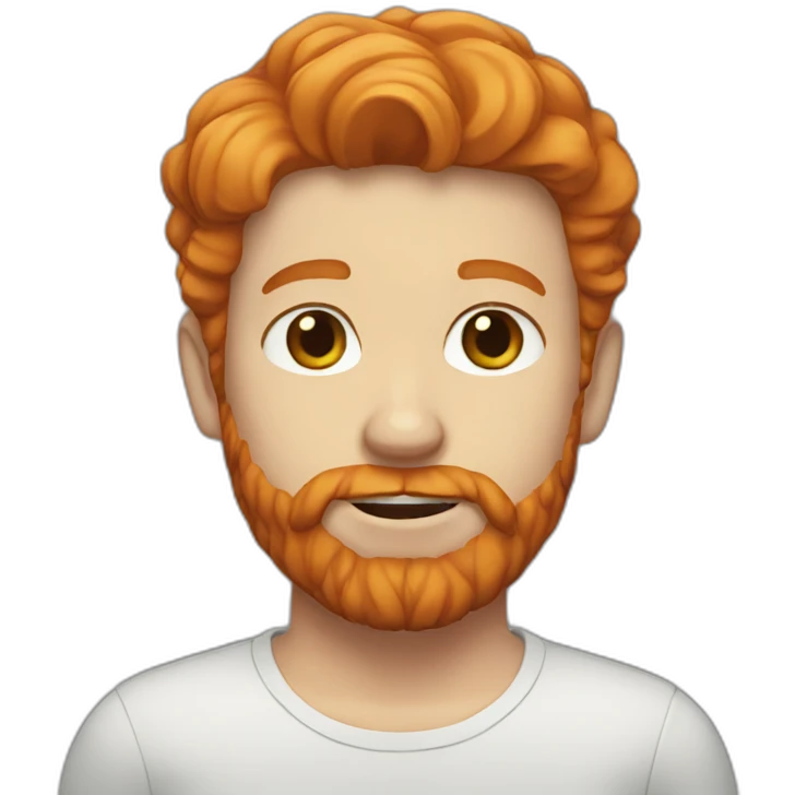 Ginger hair boy beard emoji