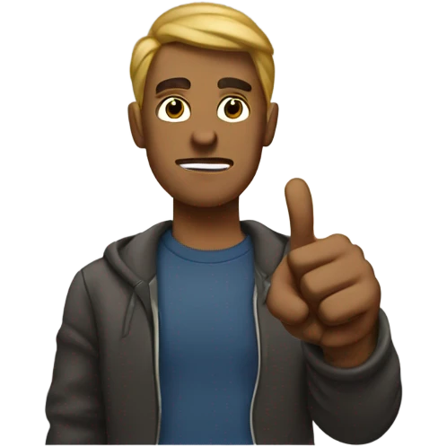 Guy giving thumbs down emoji