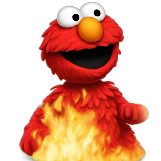 elmo on fire emoji