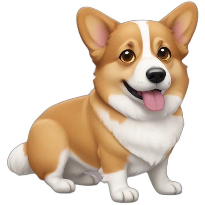 corgi and keeshoud mix emoji