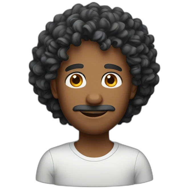 Curly-man emoji