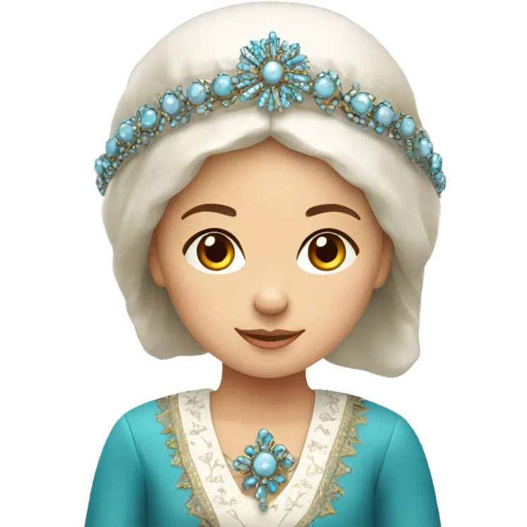 Russian girl in kokoshnik emoji