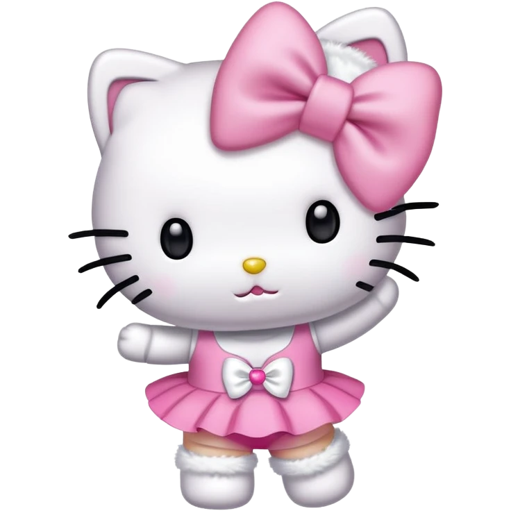Hello Kitty performing a back walkover emoji