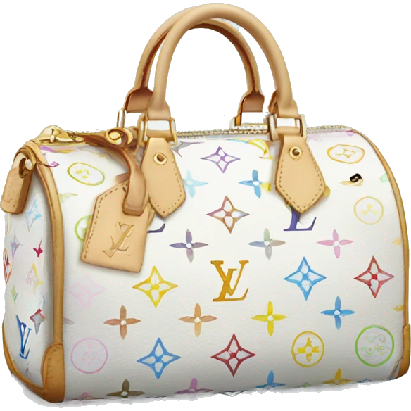 Louis Vuitton bag white emoji