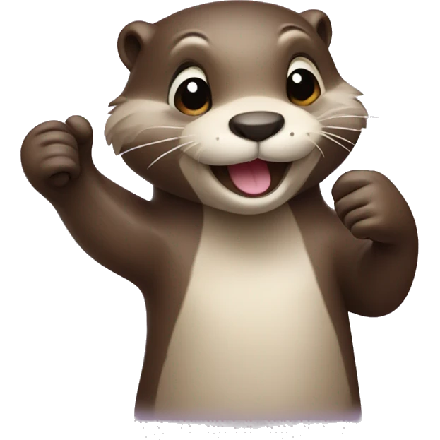  Cute otter two thumbs up emoji