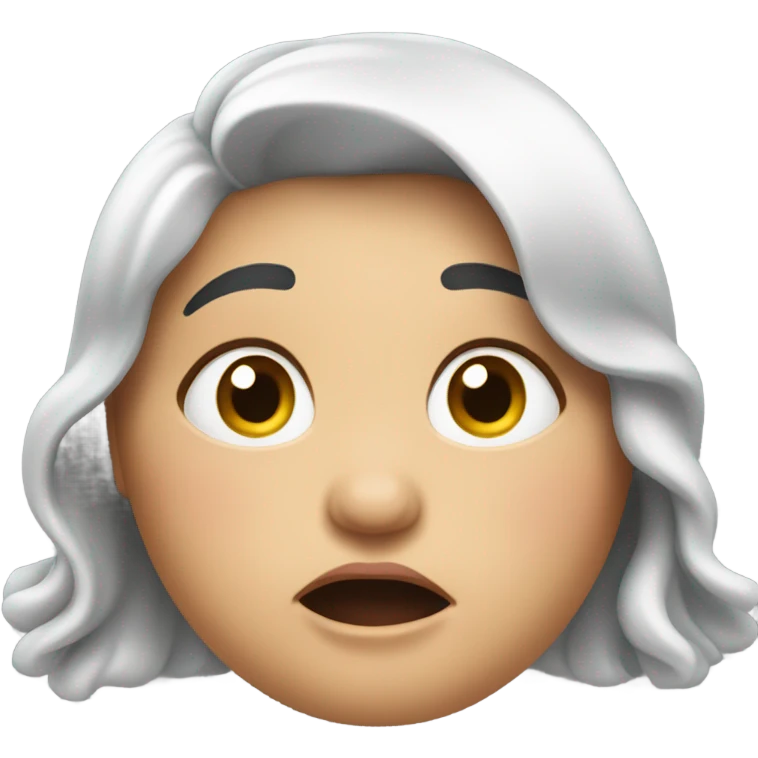 Fat woman falling emoji