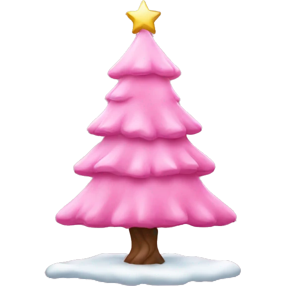 Pink Christmas tree  emoji