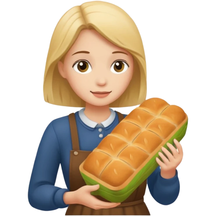 girl buying bread emoji