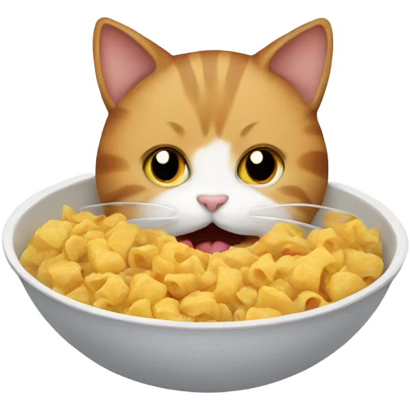 Cat eating food emoji