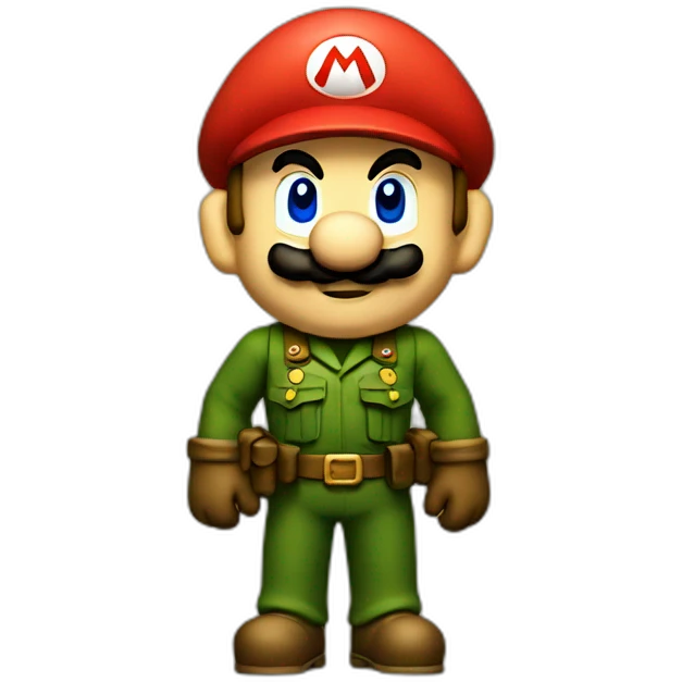 Super Mario meet the army emoji