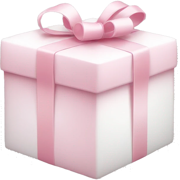 Light pink and white present emoji