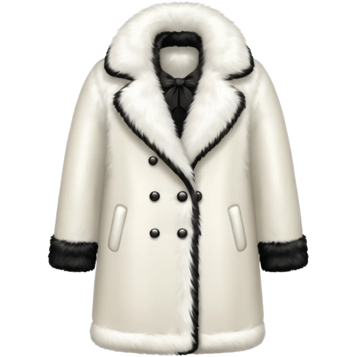 white fur coat, long and elegant emoji