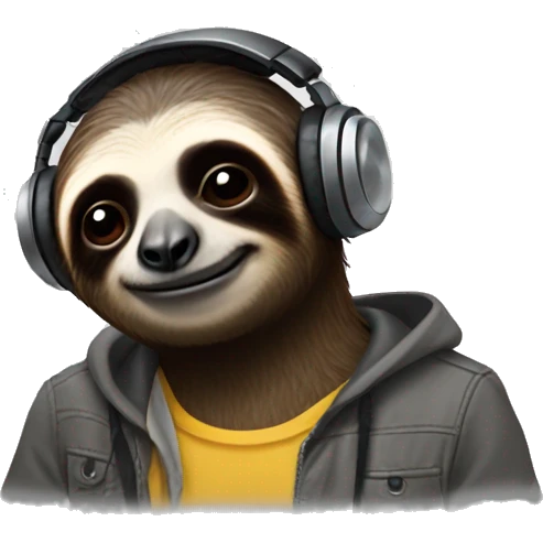 cofused dj sloth emoji