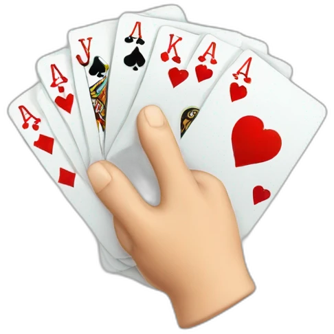 Poker hand emoji