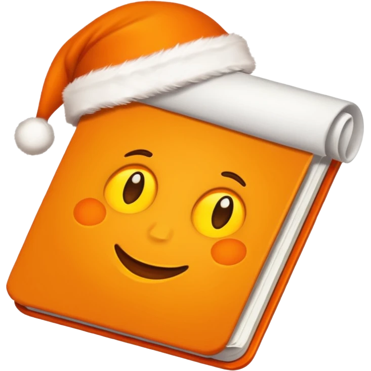 liste de noel orange et verte emoji