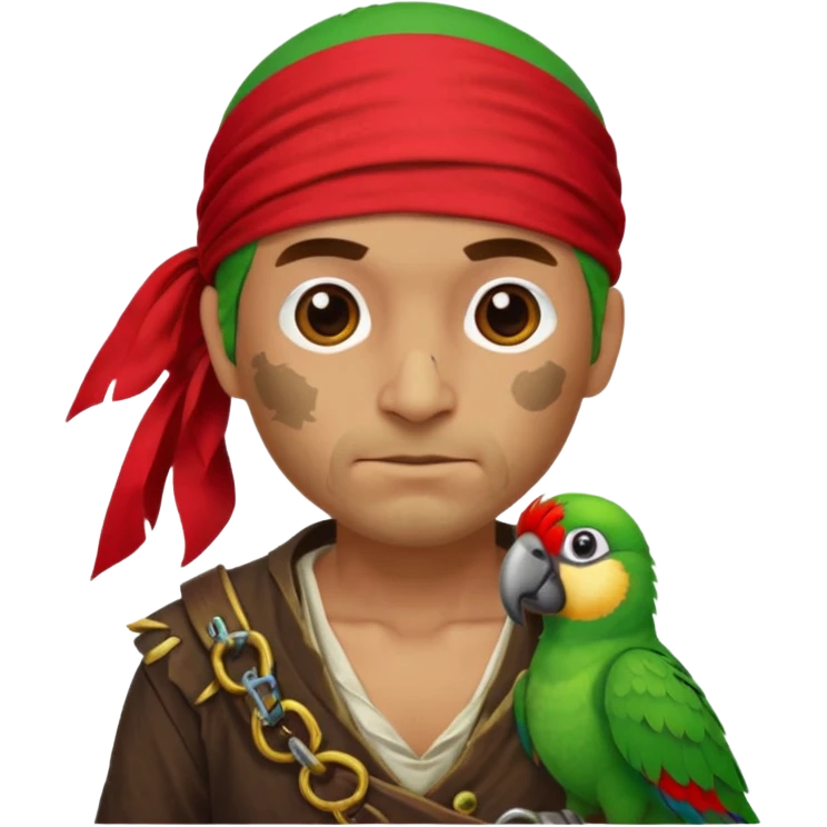 pirate and parrot emoji