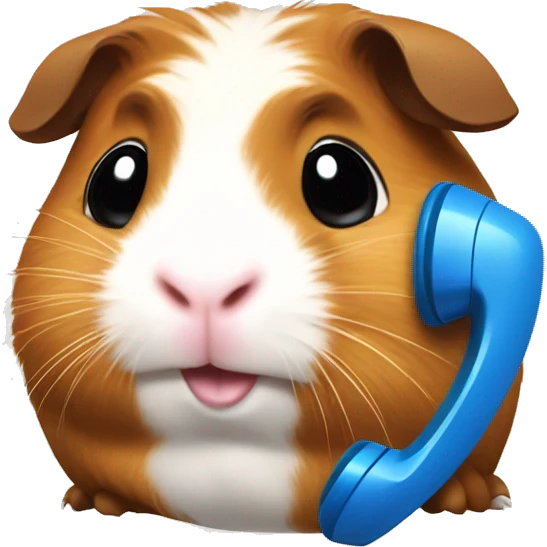 A guinea pig on the telephone  emoji