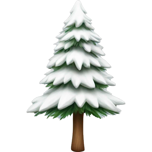  actual white fir christmas tree isolated.  emoji