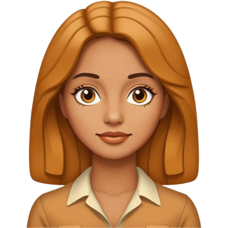Retro 70s woman face emoji