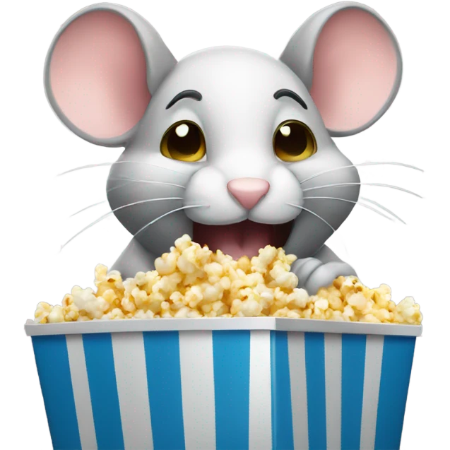 Mouse eating popcorn emoji